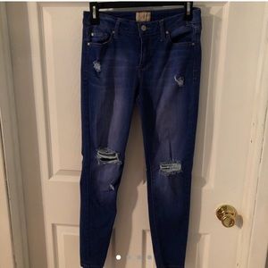 Celebrity Pink Medium Wash Ripped Skinny Jeans Sz5